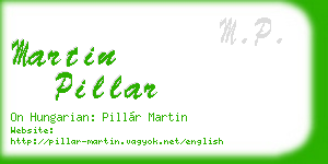 martin pillar business card